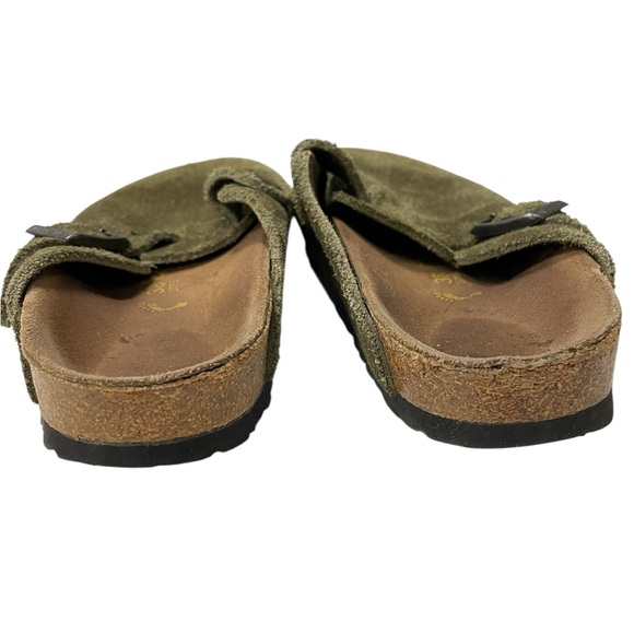 Birkenstock Boston MIxed Leather Clog Thyme Green Size 38 - Size 7-7.5 Womens - Picture 5 of 7